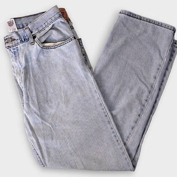 Levis 550 Mens Jeans Sz 34/34 Washed Faded Tapered Leg Relaxed Fit Blue Denim - Picture 11 of 11